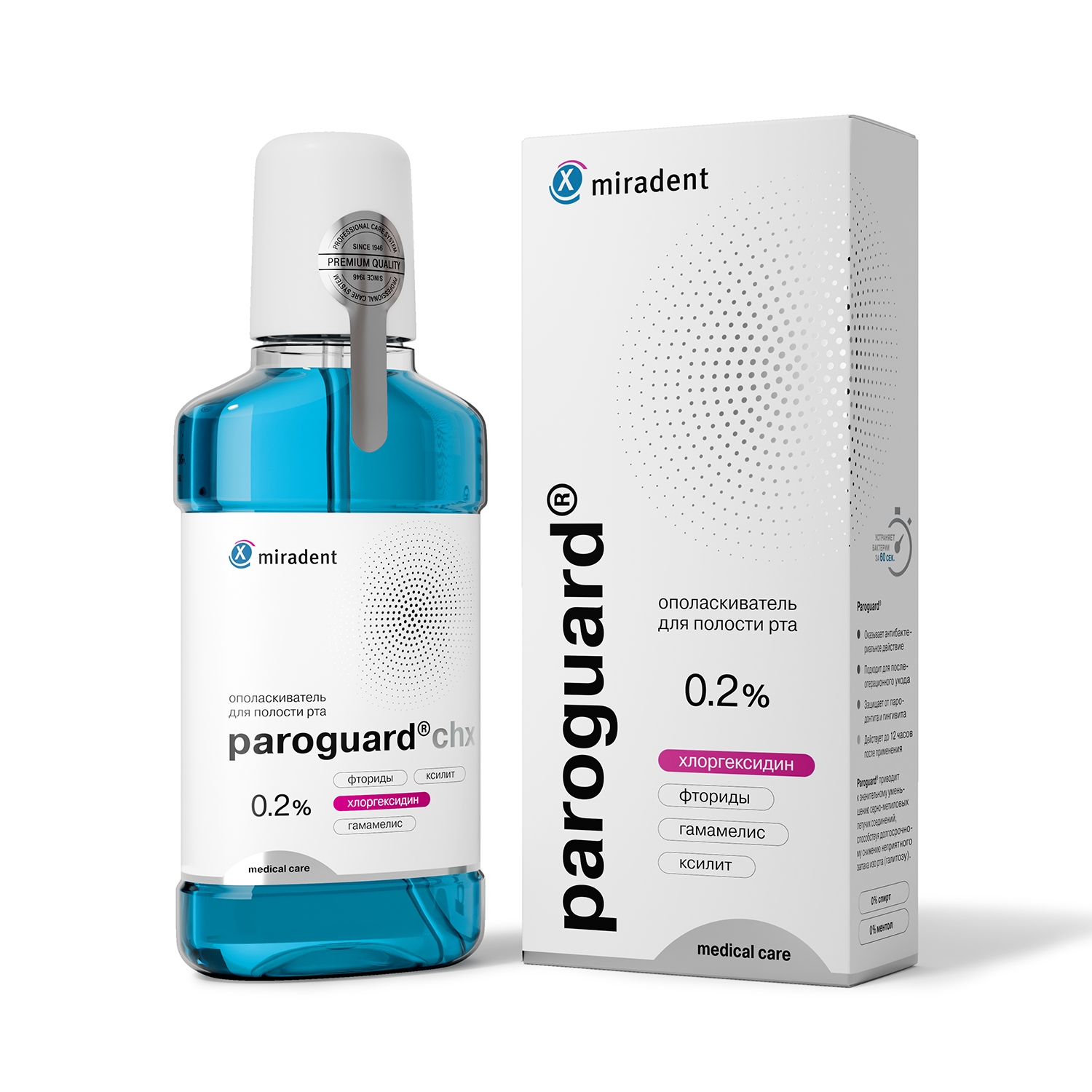 Разработка упаковки — ополаскиватель для полости рта Paroguard® Дизайн упаковки Портфолио